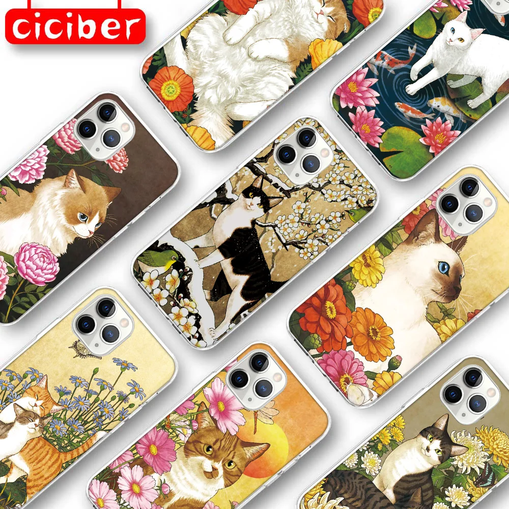 Cat Flower Case For iPhone 11 12 Pro Max Mini Cover For iPhone 12 7 8 6 6S Plus X XR XS MAX 5S SE 2020 Soft Silicone TPU Fundas
Cat Flower Case For iPhone 11 12 Pro Max Mini Cover For iPhone 12 7 8 6 6S Plus X XR XS MAX 5S SE 2020 Soft Silicone TPU Fundas