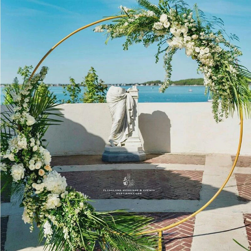 DIY Wedding Arch Iron Round Flower Shelf Mariage Stage Scene Arrangement Event Ornaments Frame
DIY Wedding Arch Iron Round Flower Shelf Mariage Stage Scene Arrangement Event Ornaments Frame