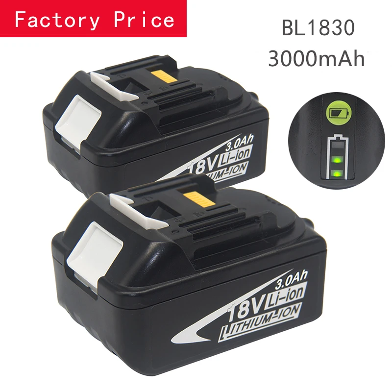 2PACK 18Volt 3.0Ah LITHIUM ION BATTERY LXT FOR MAKITA BL1860B BL1850B BL1830B DROP SHIPPING 40
2PACK 18Volt 3.0Ah LITHIUM ION BATTERY LXT FOR MAKITA BL1860B BL1850B BL1830B DROP SHIPPING 40