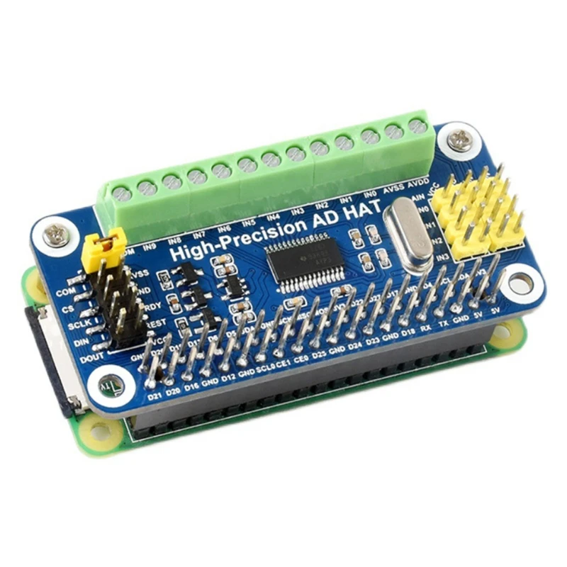 63HD High Precision AD Hat for Raspberry Pi and Jetson Nano ADS1263 Chip 10-Channel
63HD High Precision AD Hat for Raspberry Pi and Jetson Nano ADS1263 Chip 10-Channel