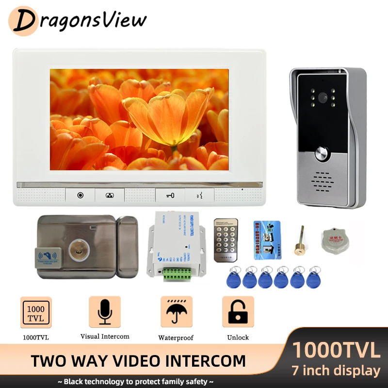 Домашний домофон DragonsView с электрическим замком, источник питания 3 А, дверной звонок 1000 ТВЛ, камера с 7-дюймовым проводным монитором, видеодомофон
Домашний домофон DragonsView с электрическим замком, источник питания 3 А, дверной звонок 1000 ТВЛ, камера с 7-дюймовым проводным монитором, видеодомофон