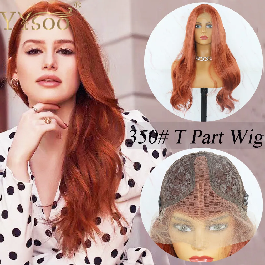 YYsoo #350 Color Long Futura Synthetic Hair T Part Wigs For Women Body Wave Red Copper Heat Resistant Fiber 13x2 Lace Front Wig
YYsoo #350 Color Long Futura Synthetic Hair T Part Wigs For Women Body Wave Red Copper Heat Resistant Fiber 13x2 Lace Front Wig