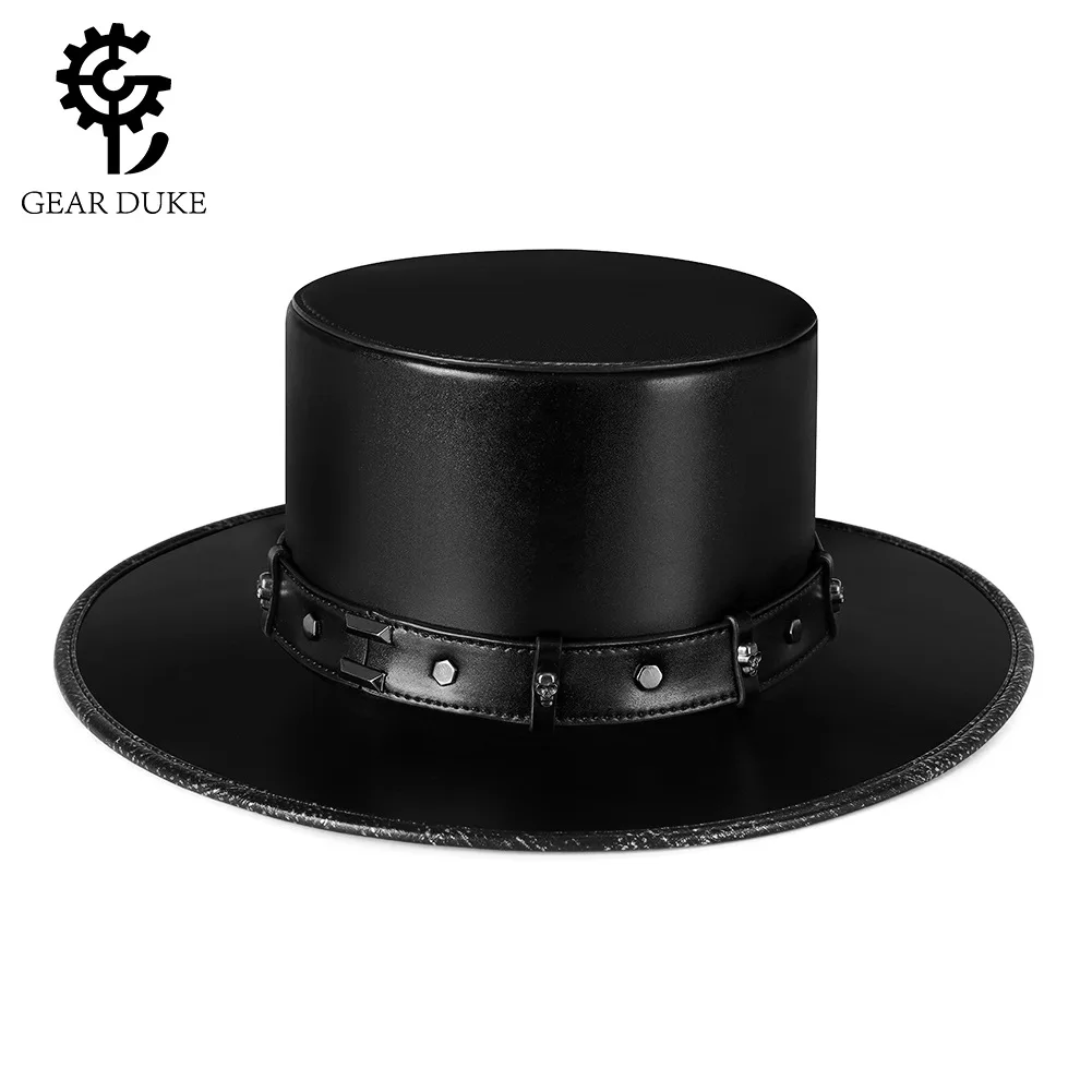 Halloween European and American magic hat PU leather gentleman hat punk party stage performance costume accessories
Halloween European and American magic hat PU leather gentleman hat punk party stage performance costume accessories