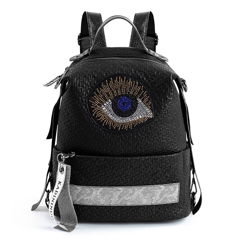 Fashion Dual-use Women Genuine Leather Backpack Soft Leather New Diamond-encrusted Female Shoulder School Bags For Teenage Girls
Fashion Dual-use Women Genuine Leather Backpack Soft Leather New Diamond-encrusted Female Shoulder School Bags For Teenage Girls