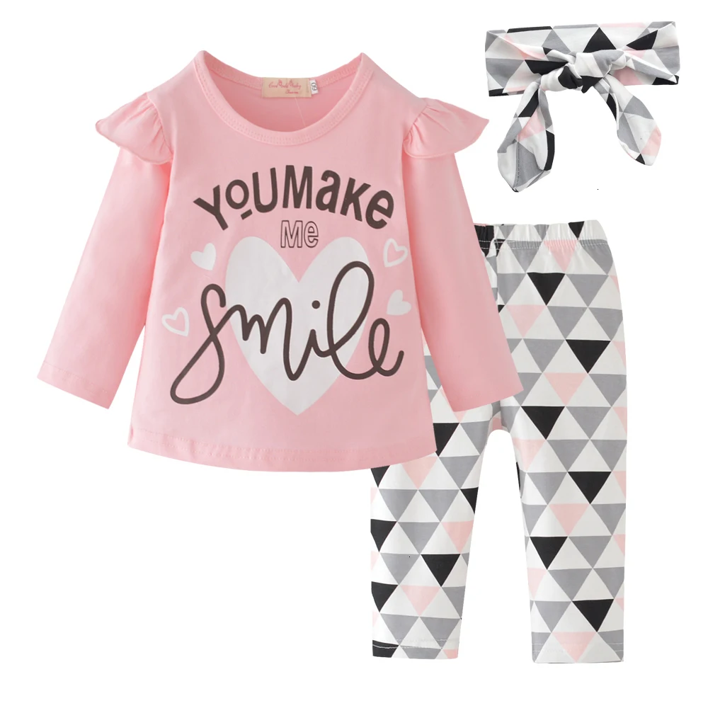 3pcs Set New Autumn Baby Girl Clothes Set Cotton T-shirt+ Pants+Headband 3pcs Infant Clothes Newborn Baby Clothing Set
3pcs Set New Autumn Baby Girl Clothes Set Cotton T-shirt+ Pants+Headband 3pcs Infant Clothes Newborn Baby Clothing Set
