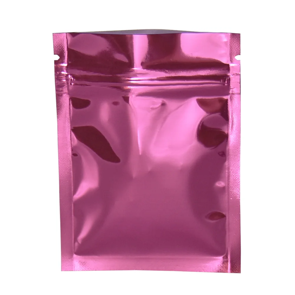 100Pcs Pink Aluminum Mylar Foil Zip Lock Bag Reclosable Reusable Self Grip Seal Tear Notch Food Ground Coffee Bean Storage
100Pcs Pink Aluminum Mylar Foil Zip Lock Bag Reclosable Reusable Self Grip Seal Tear Notch Food Ground Coffee Bean Storage
