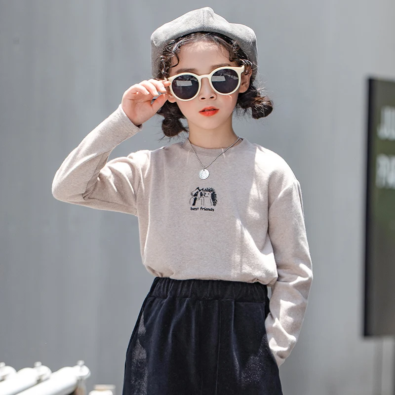 Girl shirt Tops Autumn Spring Casual Fashion Streetwear Long Sleeve Comfortable Children Cloth Outfits
Girl shirt Tops Autumn Spring Casual Fashion Streetwear Long Sleeve Comfortable Children Cloth Outfits