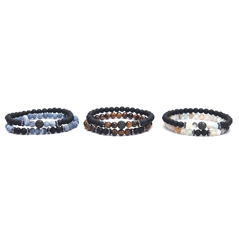 2pcs/Set Bracelets Tiger Eye Black Lava Natural Stone Beaded Bracelets Couples Distance Bracelet Energy Elastic Rope Jewelry
2pcs/Set Bracelets Tiger Eye Black Lava Natural Stone Beaded Bracelets Couples Distance Bracelet Energy Elastic Rope Jewelry