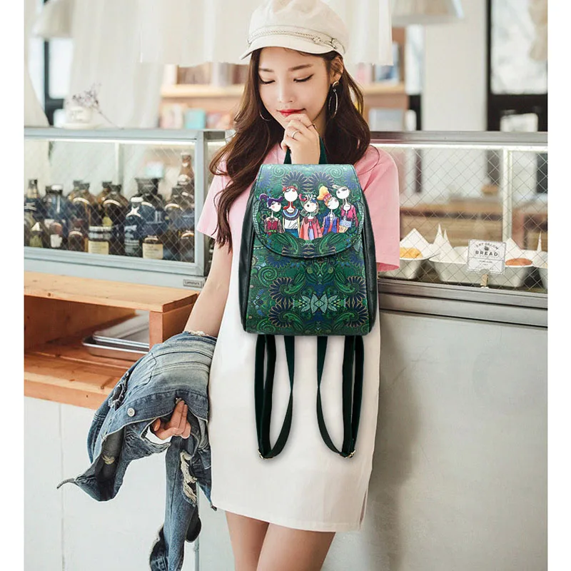 Trends Shoulder Bag Cartoon Print Girl Backpack Forest Series Ladies Backpack PU Leather Fashion Mummy Backpack Change Diaper St 
Trends Shoulder Bag Cartoon Print Girl Backpack Forest Series Ladies Backpack PU Leather Fashion Mummy Backpack Change Diaper St