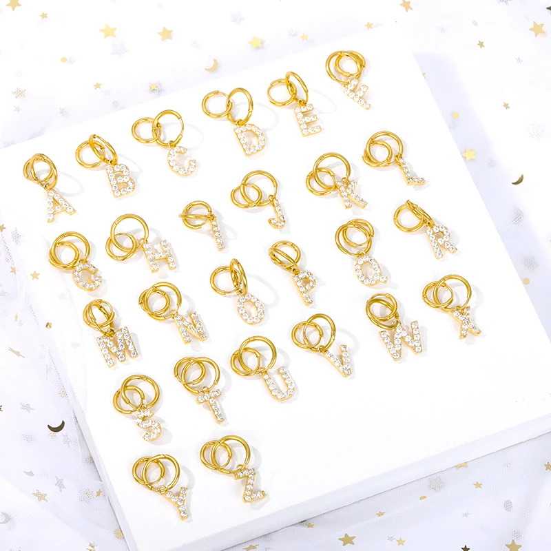 1pc Initial Earrings A-Z Letters Crystal Boho Hoop Ear Piercing Earring for Women Ear Buckle Creative Joker Earring Jewelry
1pc Initial Earrings A-Z Letters Crystal Boho Hoop Ear Piercing Earring for Women Ear Buckle Creative Joker Earring Jewelry