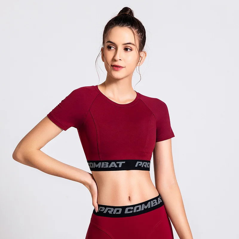 2020 New Sexy Quick Dry Yoga Top Crop Top Short Sleeve Womens Workout Sports Wear for Women Gym Women Shirt Womens Fitness tops
2020 New Sexy Quick Dry Yoga Top Crop Top Short Sleeve Womens Workout Sports Wear for Women Gym Women Shirt Womens Fitness tops