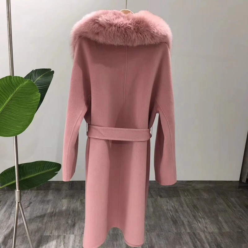 Women'S Coats 100% Double Side WooL2020 Fashion Big Fox Fur collar Overcoat Long Winter Cashmere Outerwear
Women'S Coats 100% Double Side WooL2020 Fashion Big Fox Fur collar Overcoat Long Winter Cashmere Outerwear