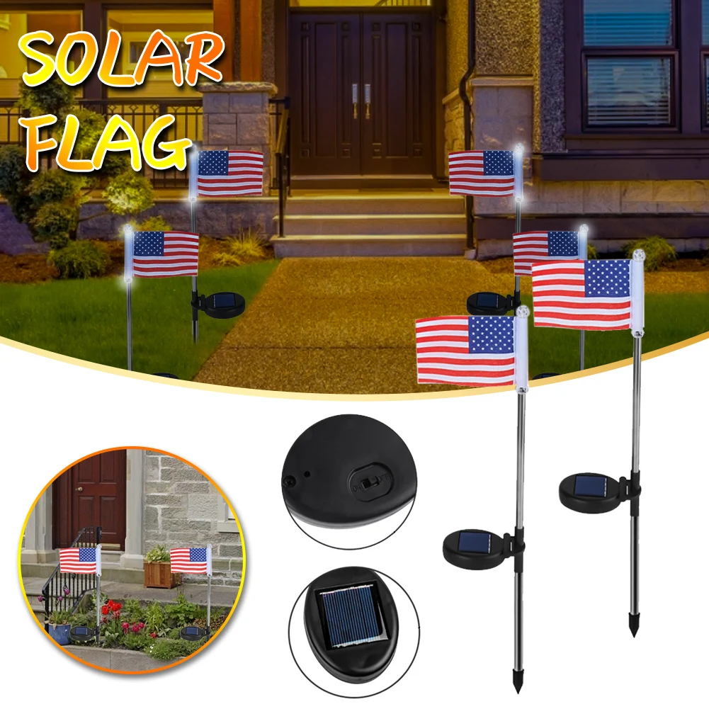 American Flag Light Outdoor Solar Powered LED Garden Stake Light White Light for July 4th Memorial Day Independence Day 2PCs
American Flag Light Outdoor Solar Powered LED Garden Stake Light White Light for July 4th Memorial Day Independence Day 2PCs