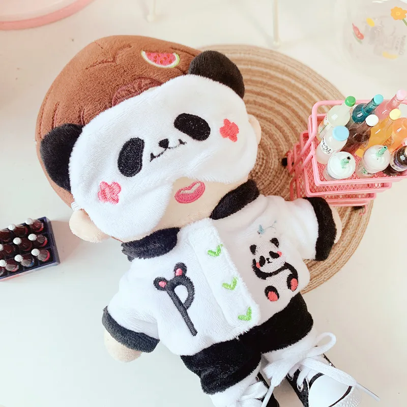 NEW 20cm PP cotton Replaceable clothes Doll panda Satchel pants Sweater bag shoes Sean Xiao Clothes Children's Christmas gifts
NEW 20cm PP cotton Replaceable clothes Doll panda Satchel pants Sweater bag shoes Sean Xiao Clothes Children's Christmas gifts