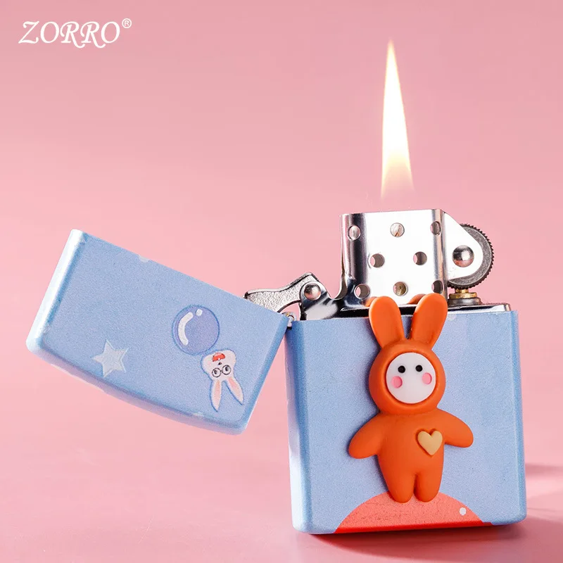ZORRO Ladies Lighter Nostalgic Retro Sticker Cartoon Creative Personality Kerosene Lighter Cute Rabbit Pure Copper Ladies Gift
ZORRO Ladies Lighter Nostalgic Retro Sticker Cartoon Creative Personality Kerosene Lighter Cute Rabbit Pure Copper Ladies Gift
