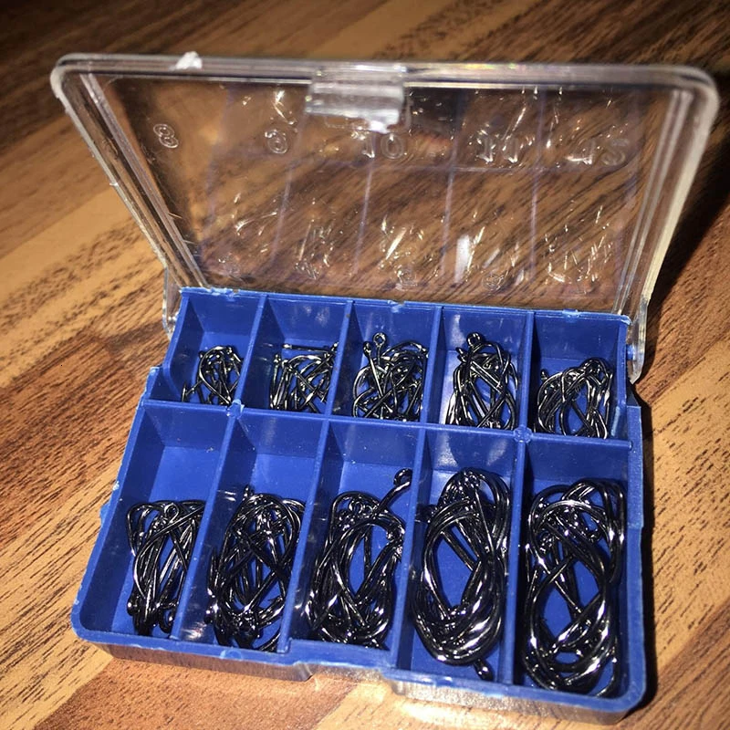 Durable 1 Set 100 Pcs 10 Sizes Black Silver Fly Fishing Hook With Hole Carp Fishing Gear Hooks Tackle Carry Box
Durable 1 Set 100 Pcs 10 Sizes Black Silver Fly Fishing Hook With Hole Carp Fishing Gear Hooks Tackle Carry Box