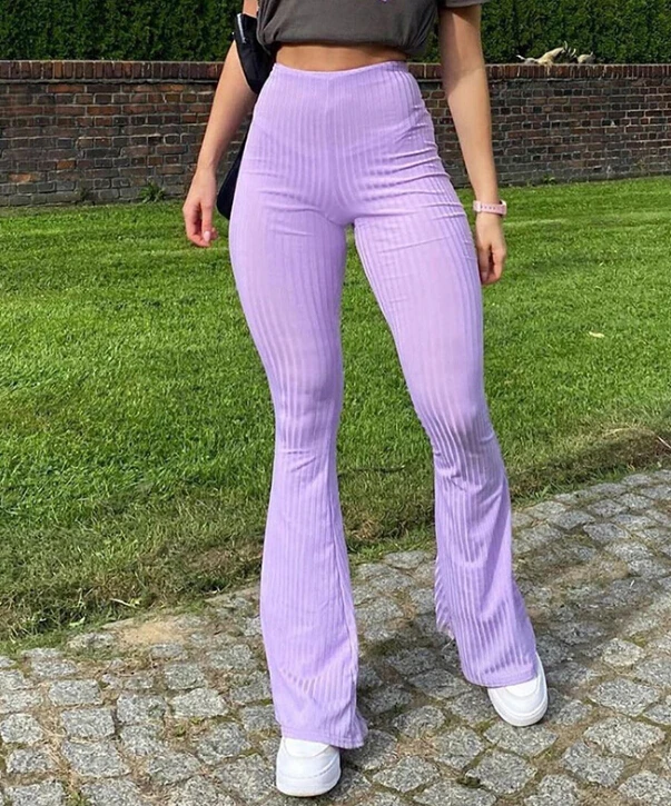 Imcute Purple Knitted Long Trousers 2021 New Women Stretch Flare Pants Solid Color High Waist Skinny Casual Pants Streetwear
Imcute Purple Knitted Long Trousers 2021 New Women Stretch Flare Pants Solid Color High Waist Skinny Casual Pants Streetwear
