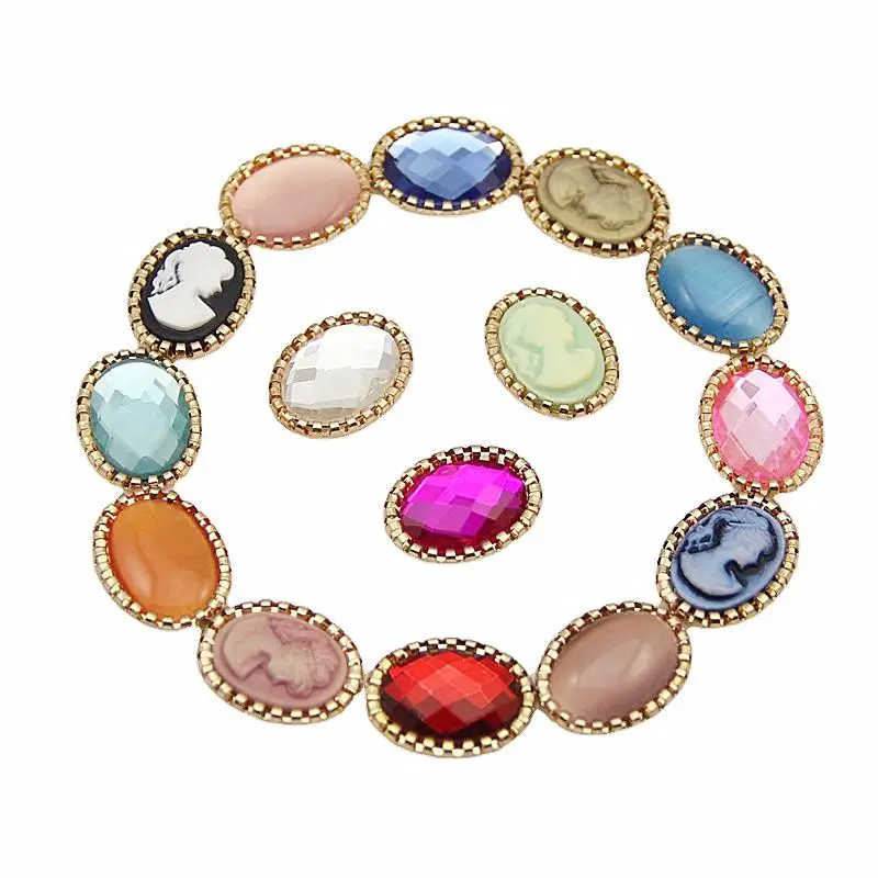 Alloy Flatback Oval Acrylic Buttons For Jewelry Making Supplies Charms For Wedding Embellishments Handmade Clothing Accessories
Alloy Flatback Oval Acrylic Buttons For Jewelry Making Supplies Charms For Wedding Embellishments Handmade Clothing Accessories