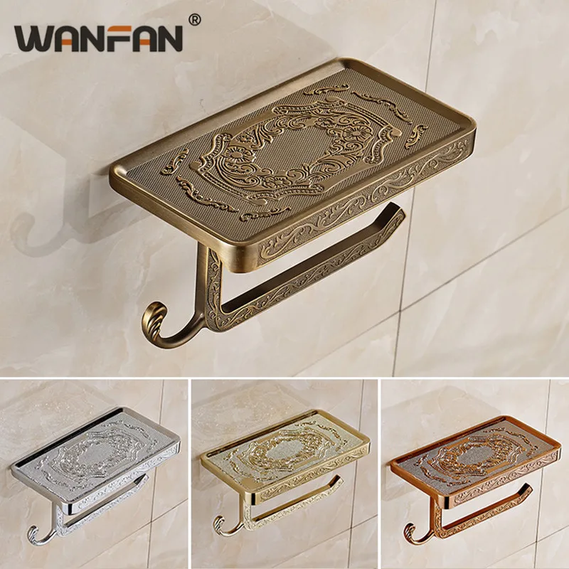 Antique Copper Bathroom Paper Phone Holder with Shelf Bathroom Mobile Phones Towel Rack Toilet Paper Holder Tissue Boxes J9951
Antique Copper Bathroom Paper Phone Holder with Shelf Bathroom Mobile Phones Towel Rack Toilet Paper Holder Tissue Boxes J9951