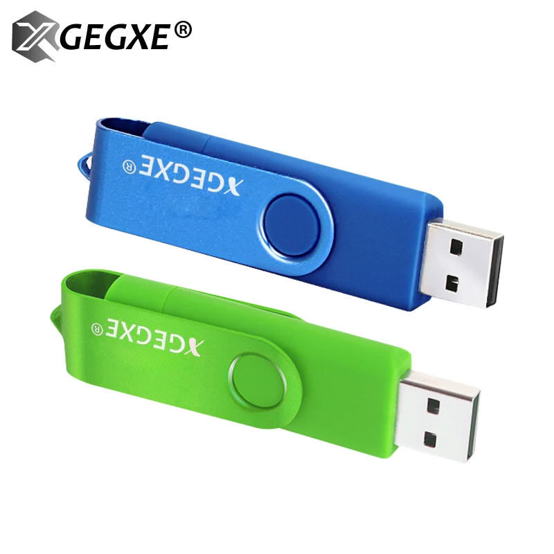 USB флеш накопитель OTG 32 ГБ 4 8 16 64 двойная ручка металлический u образный для
