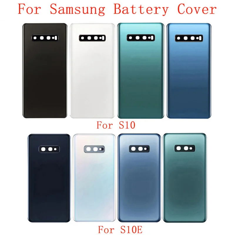 

Battery Case Cover Rear Door Housing For Samsung S10 G973 S10Plus G975 S10E G970 Battery Cover Camera Frame Lens with Logo