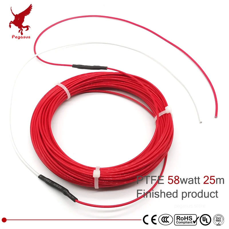 F12K 25m 58watt carbon fiber PTFE Flame retardant heating cable corrosion resistant heat wire radiation-free warm heat cable
F12K 25m 58watt carbon fiber PTFE Flame retardant heating cable corrosion resistant heat wire radiation-free warm heat cable