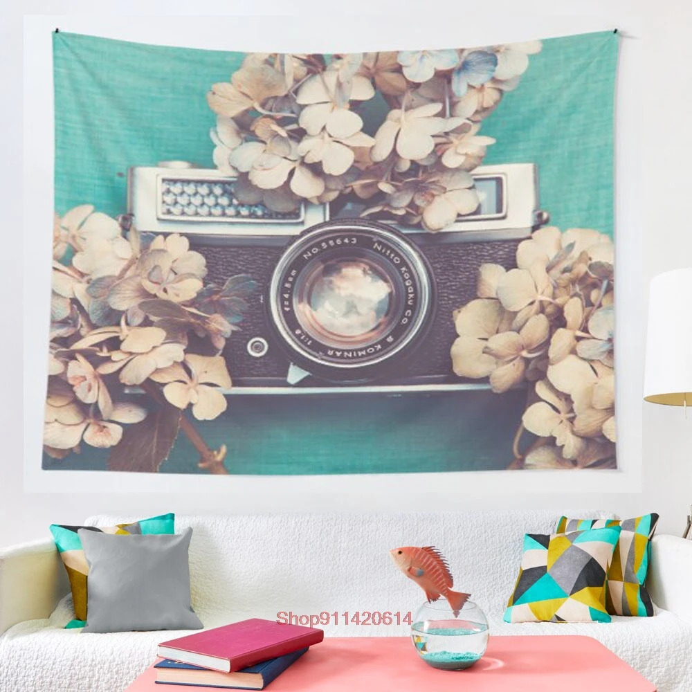 Camera and Hydrangea tapestry Hippie Tapestry Wall Hanging for Living Room Bedroom Dorm Room Home Decor Tapiz
Camera and Hydrangea tapestry Hippie Tapestry Wall Hanging for Living Room Bedroom Dorm Room Home Decor Tapiz