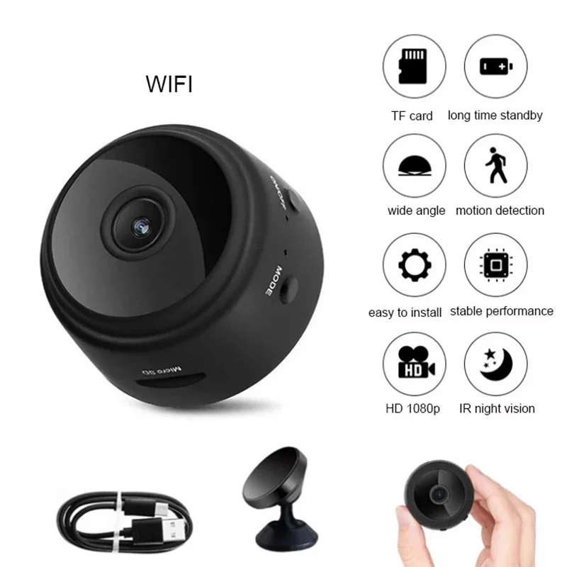 A9 Mini Camera 1080P HD ip camera Night Version Voice Video Security Wireless Mini Camcorders surveillance cameras wifi Camera
A9 Mini Camera 1080P HD ip camera Night Version Voice Video Security Wireless Mini Camcorders surveillance cameras wifi Camera
