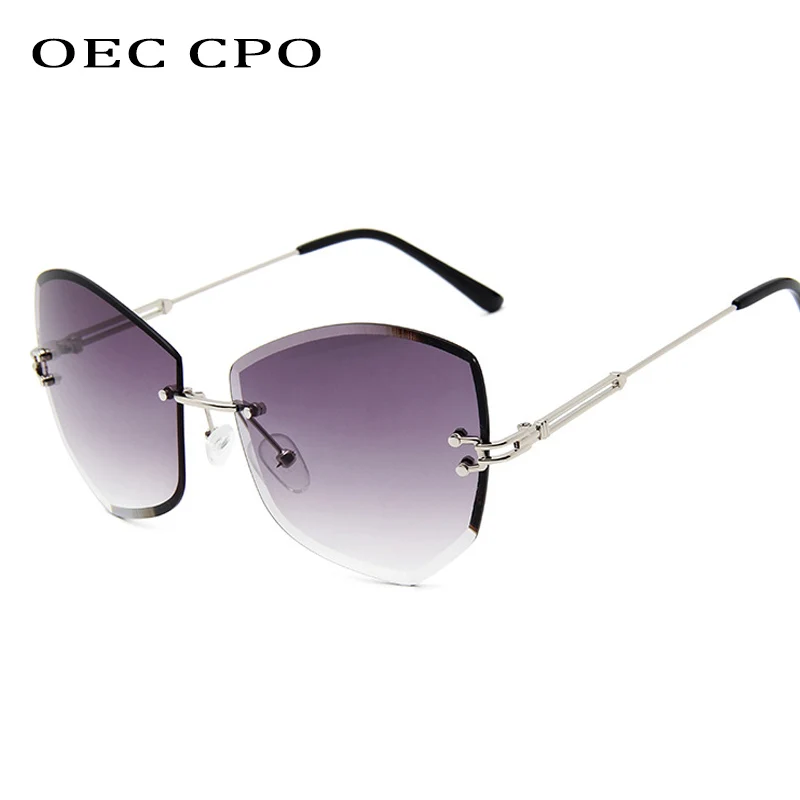 Rimless Cat eye Sunglasses Women Brand Design Vintage Cutting Lens Gray Pink Gradient Sun Glasses for Female UV400 Glasses O559
Rimless Cat eye Sunglasses Women Brand Design Vintage Cutting Lens Gray Pink Gradient Sun Glasses for Female UV400 Glasses O559