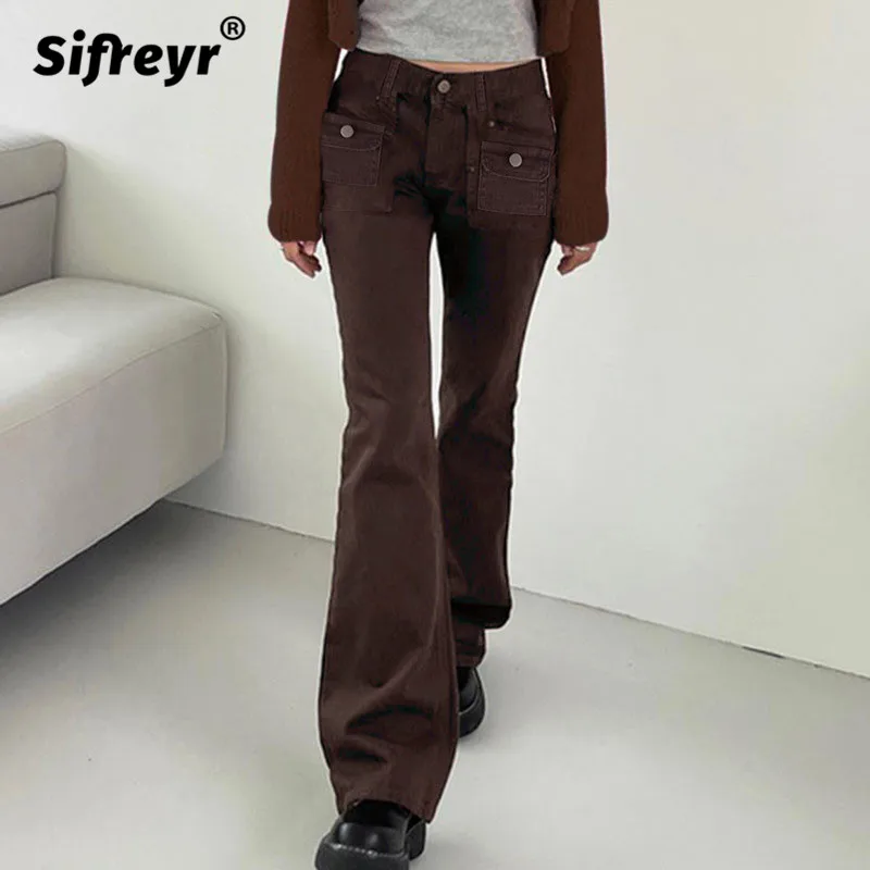 Sifreyr Fashion Streetwear Y2k Jeans Low Waist Pants Women Harajuku Pockets Flared Jeans Fairy Grunge Denim Trousers 90s Vintage
Sifreyr Fashion Streetwear Y2k Jeans Low Waist Pants Women Harajuku Pockets Flared Jeans Fairy Grunge Denim Trousers 90s Vintage