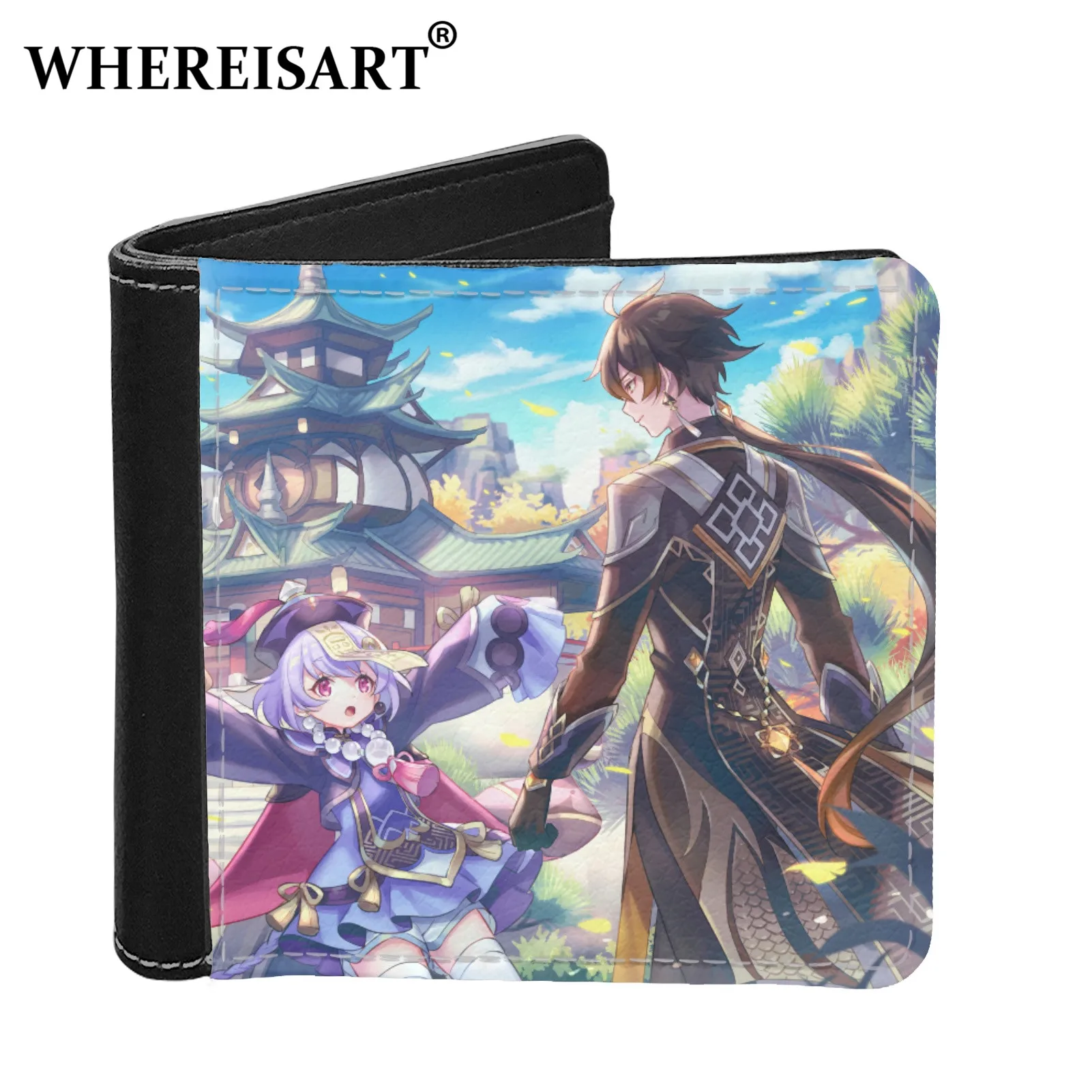 WHEREISART Popular Game Genshin Impact Young Men Wallet Zhongli Qiqi Pattern PU Leather Purse Coin Card Holder Short Design Bags
WHEREISART Popular Game Genshin Impact Young Men Wallet Zhongli Qiqi Pattern PU Leather Purse Coin Card Holder Short Design Bags