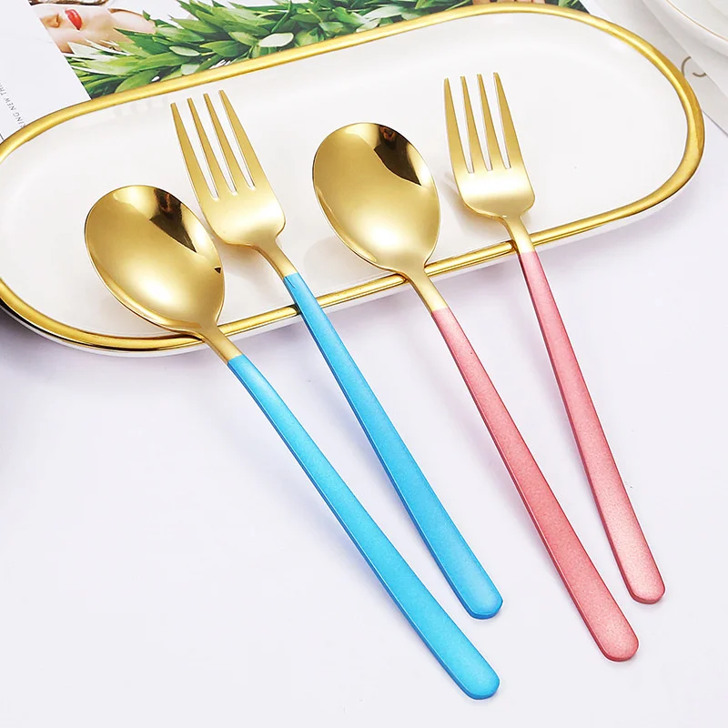 Dinnerware Tableware Golden Cutlery Tableware Flatware Set Table Forks Spoon Stainless Steel Cutlery Set
Dinnerware Tableware Golden Cutlery Tableware Flatware Set Table Forks Spoon Stainless Steel Cutlery Set