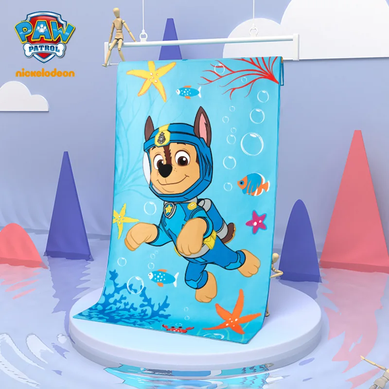 

Children's Swimming Bath Towel Absorbent Towel Paw Patrol Genuine Swimwear Beach Towel Chase Skye Kids Quick-drying Sports Towel