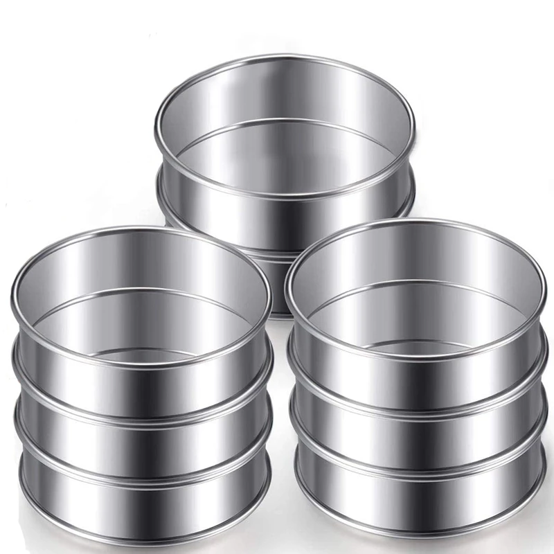 4 Inch Muffin Rings Crumpet Rings, Set of 10 Stainless Steel Muffin Rings Molds Double Rolled Tart Rings Round Tart Ring
4 Inch Muffin Rings Crumpet Rings, Set of 10 Stainless Steel Muffin Rings Molds Double Rolled Tart Rings Round Tart Ring