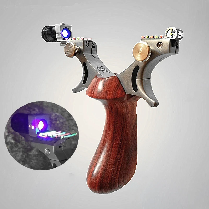 Hunting Slingshot Catapult Wood Handle Slingbow Lamp Aiming Archery Sight Powerful Shooting Target Huntingbow Flat Rubber Band
Hunting Slingshot Catapult Wood Handle Slingbow Lamp Aiming Archery Sight Powerful Shooting Target Huntingbow Flat Rubber Band