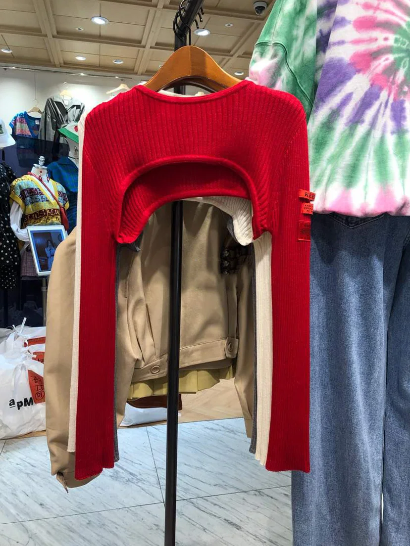 Han Guodong door autumn outfit new women's temperament is pure color set of head of brief paragraph sweater woman sweater smock
Han Guodong door autumn outfit new women's temperament is pure color set of head of brief paragraph sweater woman sweater smock