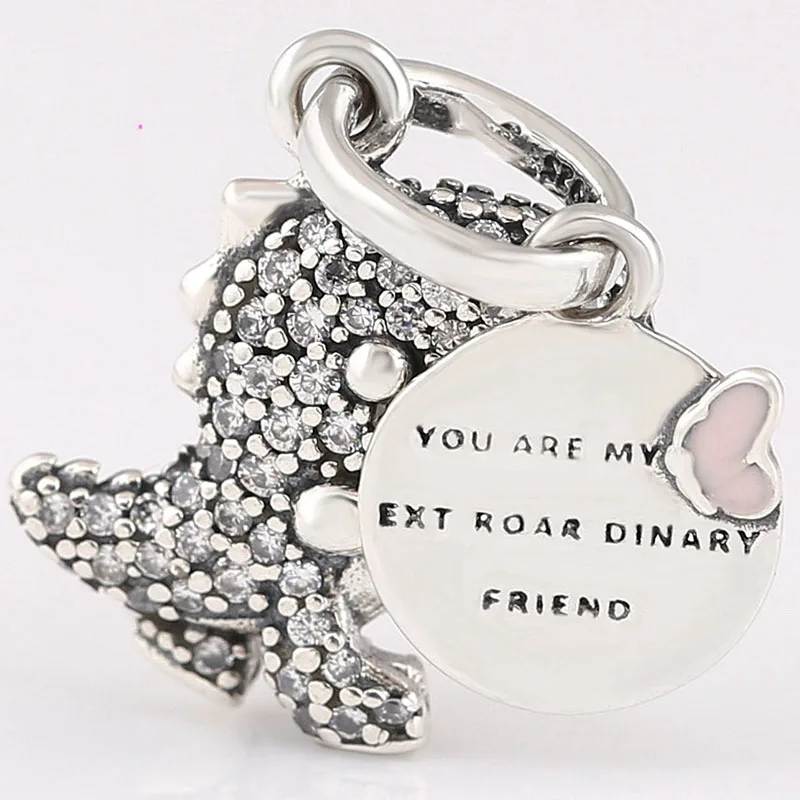 100% 925 Sterling Silver Charm Dino Dinosaur With Crystal Pendant Fit Pandora Women Bracelet & Necklace Diy Jewelry
100% 925 Sterling Silver Charm Dino Dinosaur With Crystal Pendant Fit Pandora Women Bracelet & Necklace Diy Jewelry