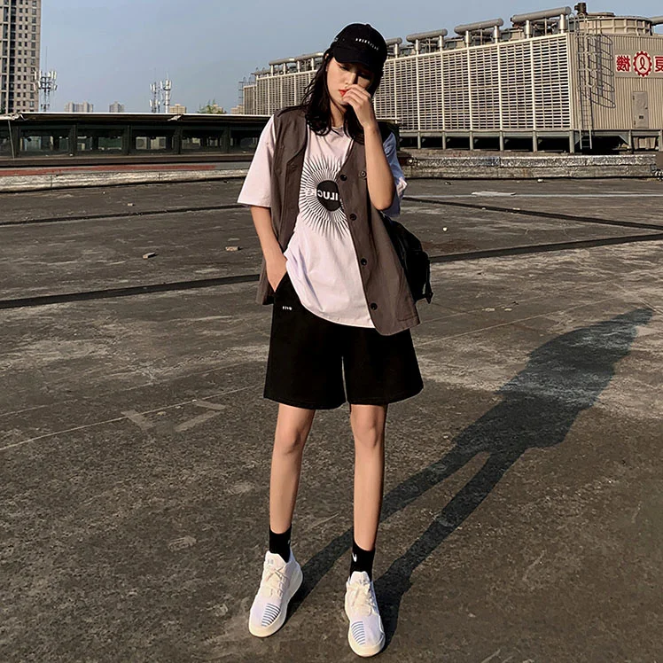 Sports Shorts Women's Summer 2021 New Small High Waist Loose and Slimming All-Matching Outer Wear Fifth Pants Ins Fashion 
Sports Shorts Women's Summer 2021 New Small High Waist Loose and Slimming All-Matching Outer Wear Fifth Pants Ins Fashion