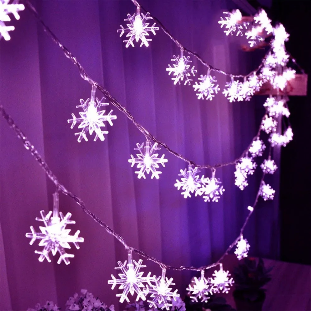 1.5M 10 LED Snowflakes Shape String Lights Party Wedding Christmas Decor Lights New Year Decorations 
1.5M 10 LED Snowflakes Shape String Lights Party Wedding Christmas Decor Lights New Year Decorations