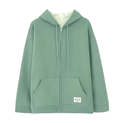 Теплая бархатная куртка-свитер с капюшоном на двойной молнии для осени и зимы 
Теплая бархатная куртка-свитер с капюшоном на двойной молнии для осени и зимы