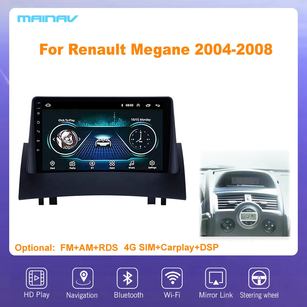 9 "Android10 для Renault Megane 2 2002-2008 RDS автомобильный навигатор для DSP CarPlay Автомобильный мультимедийный видео плеер Авто Стерео GPS
9 "Android10 для Renault Megane 2 2002-2008 RDS автомобильный навигатор для DSP CarPlay Автомобильный мультимедийный видео плеер Авто Стерео GPS