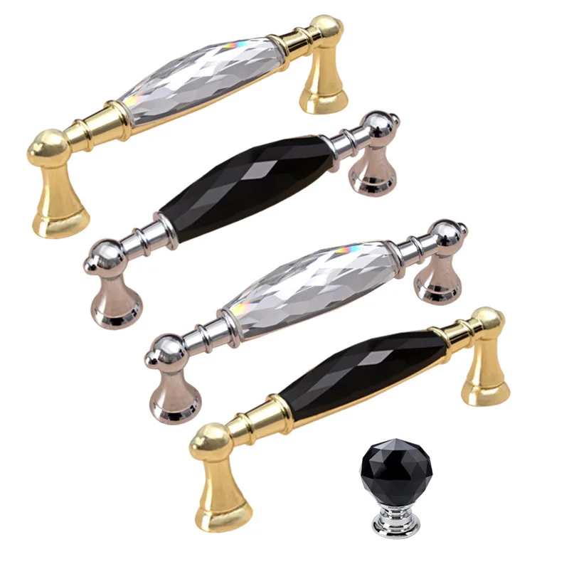 Crystal Furniture Handles for Cabinets and Drawers Kitchen Pull Cupboard Knobs Golden Glass Black Sideboard Modern Closet Handle
Crystal Furniture Handles for Cabinets and Drawers Kitchen Pull Cupboard Knobs Golden Glass Black Sideboard Modern Closet Handle