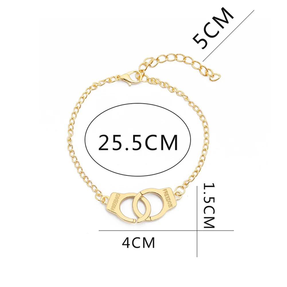 Alloy Lover Handcuffs Charm Bracelets&Bangles Gold Color For Women Men Accessories Rope Bracelet Couple Bracelets Bangle
Alloy Lover Handcuffs Charm Bracelets&Bangles Gold Color For Women Men Accessories Rope Bracelet Couple Bracelets Bangle