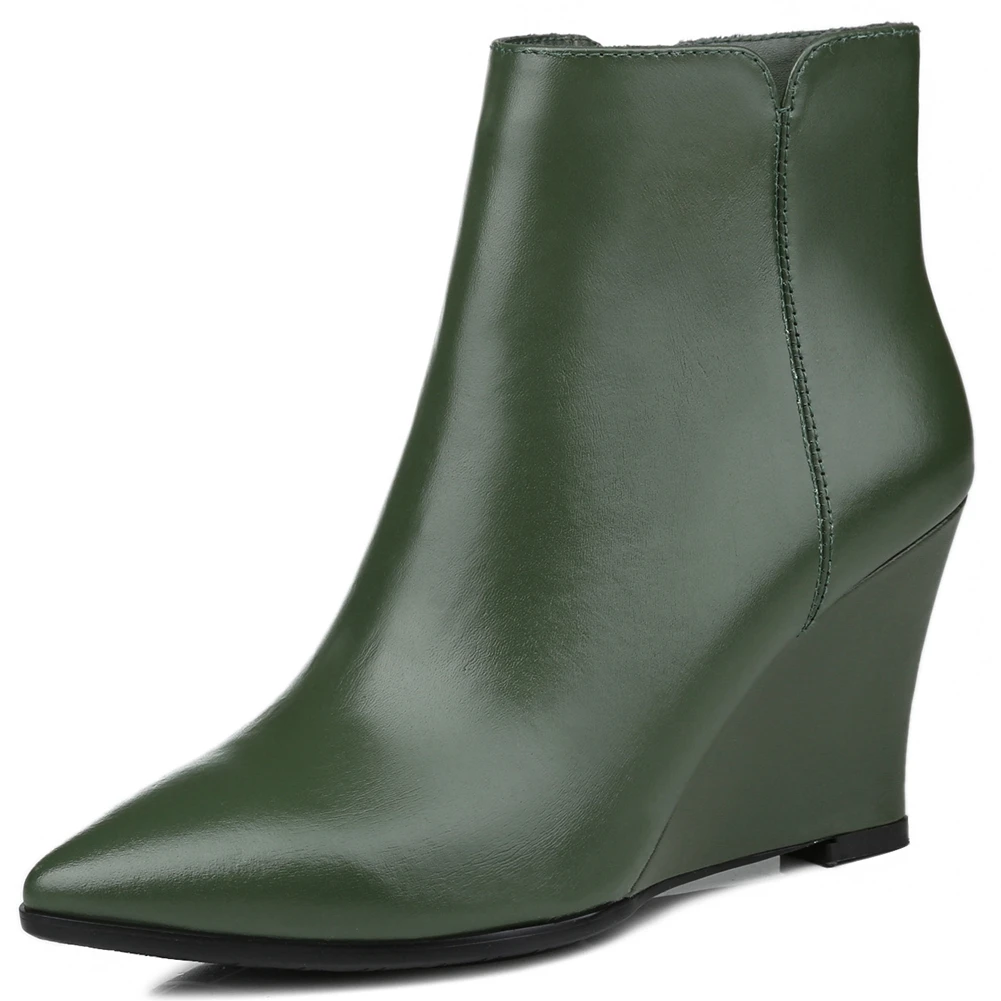 SaraIris Elegant Pointed Toe Boots Women High Wedges Boots Ladies Genuine Leather Ankle Shoes
SaraIris Elegant Pointed Toe Boots Women High Wedges Boots Ladies Genuine Leather Ankle Shoes