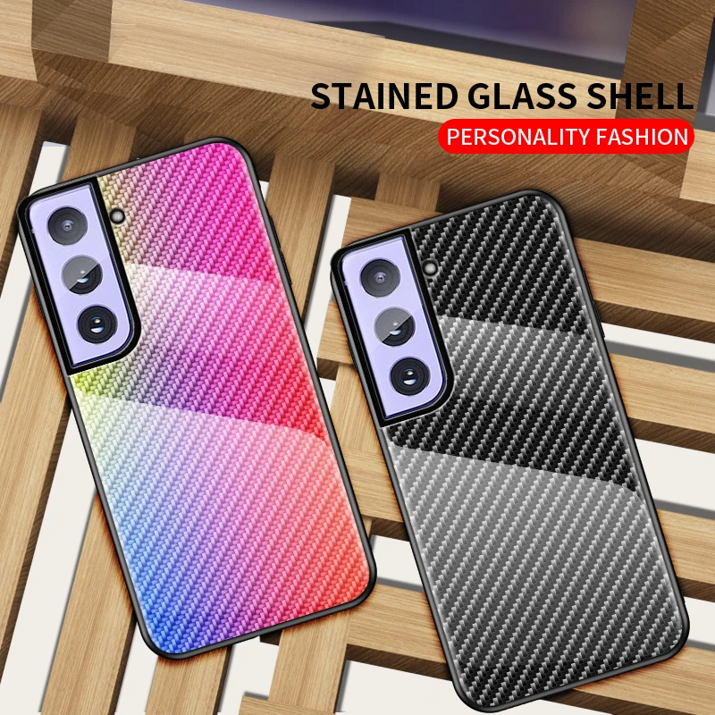 Carbon fiber glass shell for SAMSUNG NOTE 10 10PLUS S9 S8 S10E S21FE S21ULTRA Original Tempered Glass Coque For S10LITE S20Plus 
Carbon fiber glass shell for SAMSUNG NOTE 10 10PLUS S9 S8 S10E S21FE S21ULTRA Original Tempered Glass Coque For S10LITE S20Plus