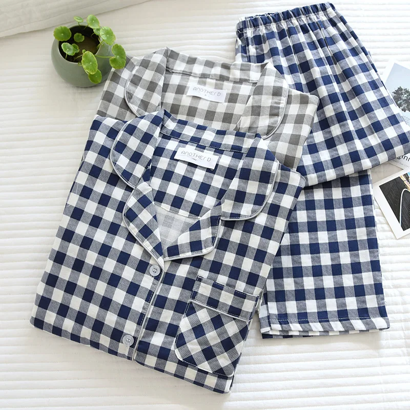 2021 Men's Checked Pyjamas Casual And Comfortable Cardigan Lapel Long Sleeves Contracted Style Domiciliary Cotton 490430
2021 Men's Checked Pyjamas Casual And Comfortable Cardigan Lapel Long Sleeves Contracted Style Domiciliary Cotton 490430
