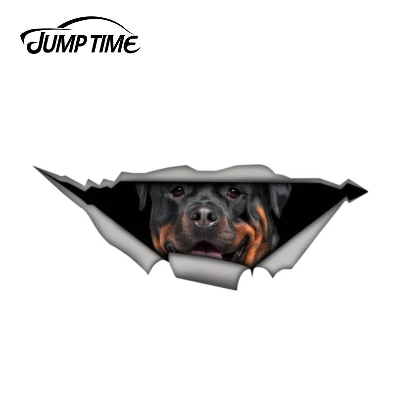 Время скачка 13 см x 4 8 Rottweiler Автомобильная наклейка рваная металлическая дикие