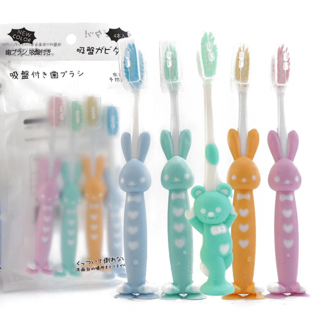 4Pcs/Set Cartoon Toothbrush Cute Rabbi Bear Teeth Brush Short Handle Bamboo Charcoal Soft Hair Set Toothbrush Dental Oral Care
4Pcs/Set Cartoon Toothbrush Cute Rabbi Bear Teeth Brush Short Handle Bamboo Charcoal Soft Hair Set Toothbrush Dental Oral Care