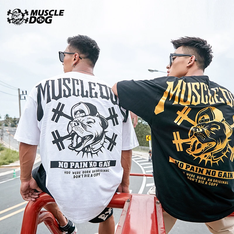 Muscle dog fashion sense large version t loose half sleeve large size off shoulder fitness clothes training clothes sports short
Muscle dog fashion sense large version t loose half sleeve large size off shoulder fitness clothes training clothes sports short