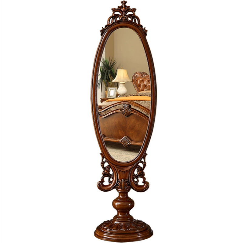 American Dressing Mirror Hand Carved Pure Solid Wood Full-Length Mirror Rotating Floor Mirror
American Dressing Mirror Hand Carved Pure Solid Wood Full-Length Mirror Rotating Floor Mirror